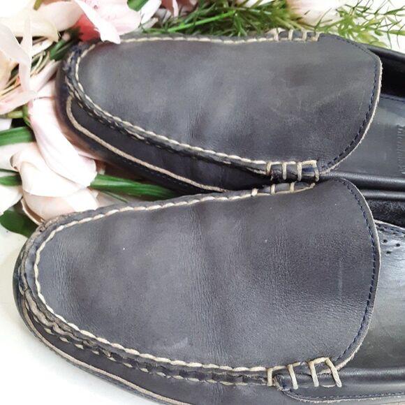 Allen Edmonds Interstate Men\'s size 9D Grey Leather Loafer Shoes